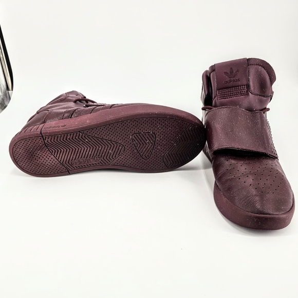 Adidas Classic Tubular Maroon High-Top Sneakers - Picture 2 of 5